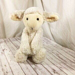 JellyCat Bashful Lamb White with Cream Smooth Face Plush Stuffed Animal 12"